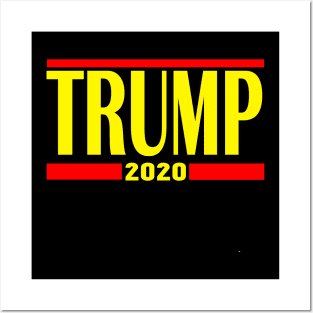 Trump 2020 Yellow Posters and Art